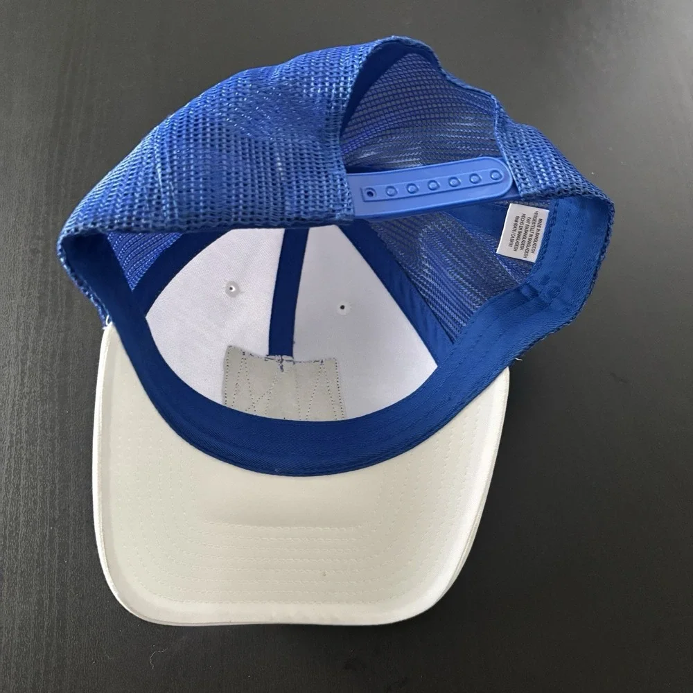 Drive Chip & Putt Golf Hat White Blue Mesh Trucker SnapBack OSFM Drive Chip Putt